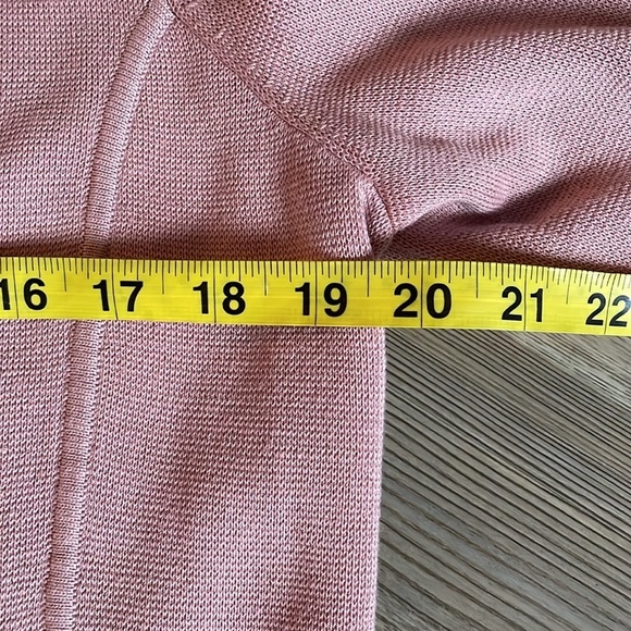 Talbots open cardigan Mauve Pink Cotton blend Size M Casual Pockets Relaxed - Picture 6 of 12